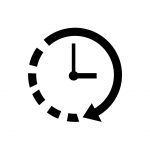 clock icon symbol sign vector